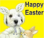 Easter ecard, dog ecard, schnauzer card