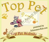 Pet Website Award for Dog, Cat, and other Pet Sites